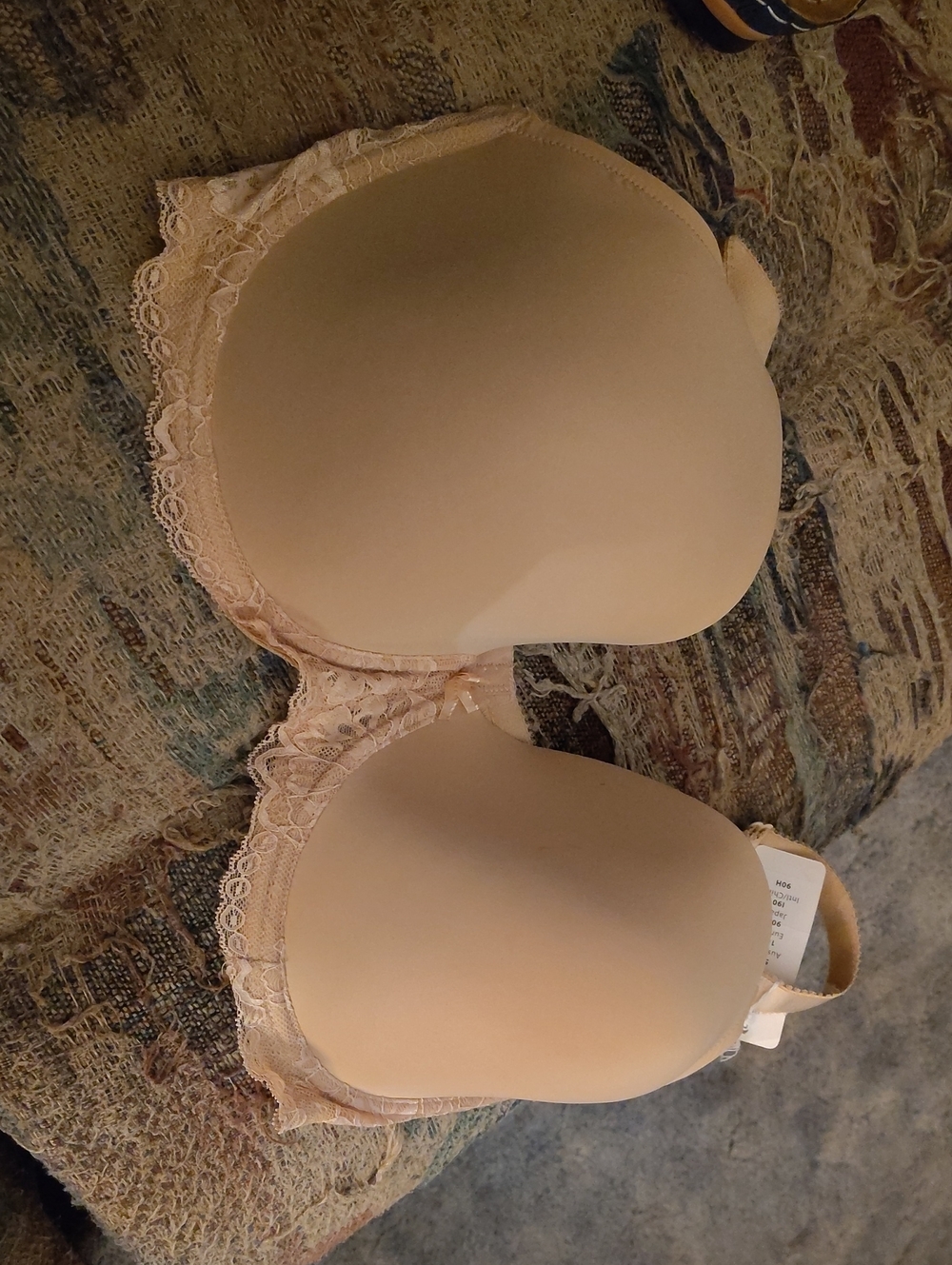 Nude Lace-Trim With Adjustable Straps Bra - Women Intimates